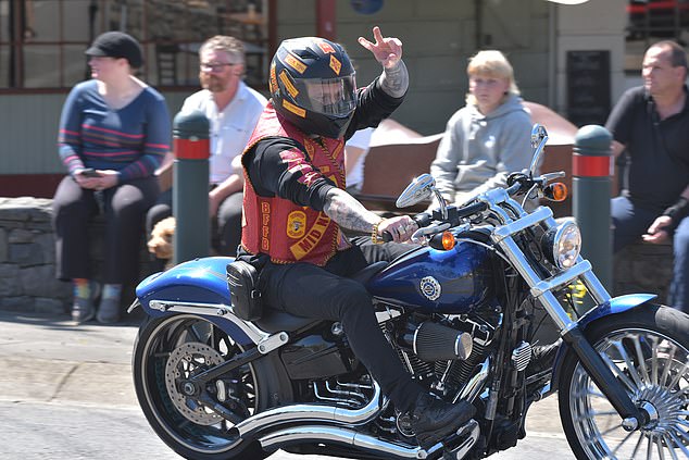 Members of the motorcycle club rode their motorcycles to Ballarat and will soon travel to Buninyong, 11km north, before returning to Ballarat