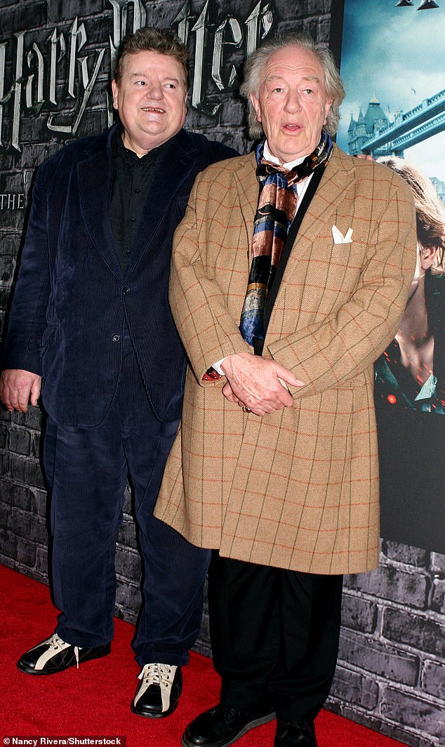 Harry Potter stars Robbie Coltrane and Michael Gambon in New York in 2011