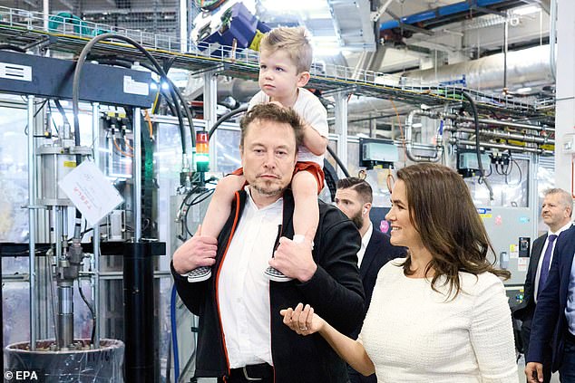 Hungarian President Katalin Novak and Musk visit the recently inaugurated Tesla Gigafactory Texas factory in Austin