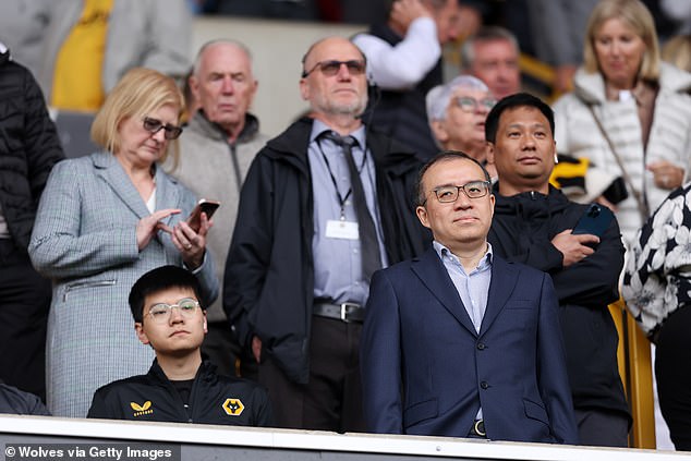 The Spaniard said Wolves' owners, including chairman Jeff Shi (above), told him it would be 'impossible' to develop his project at the club.