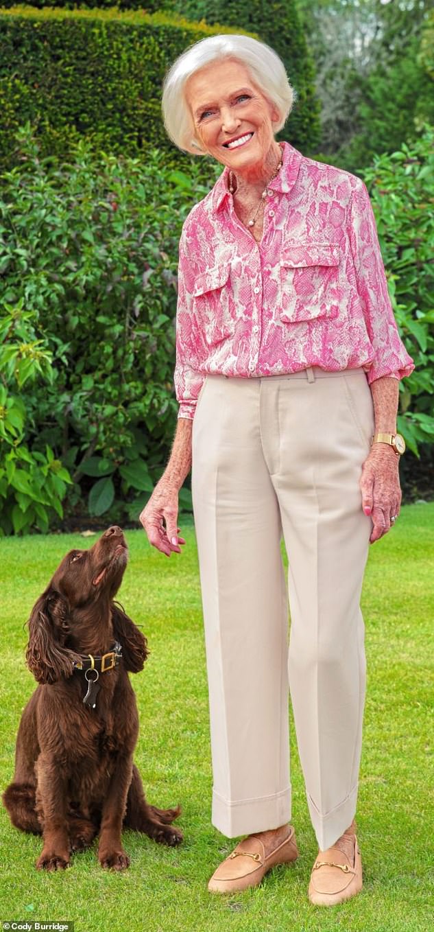 Mary is surprisingly energetic for her age, with Freddie the cocker spaniel on her lap during the interview