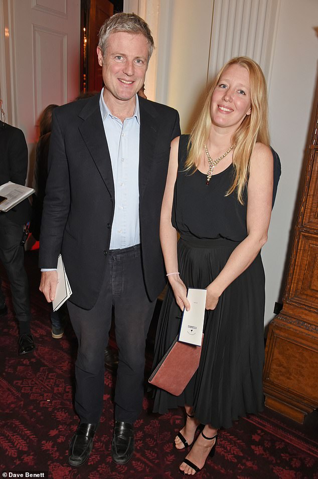 Second marriage: Lord Goldsmith divorced his second wife Alice Rothschild (right) after ten years of marriage.  Pictured in the Ned in 2017