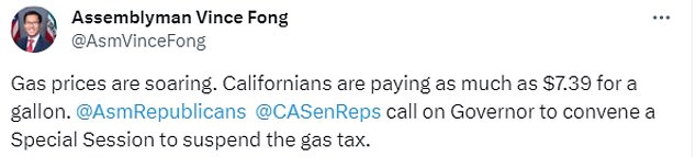 1695999005 93 California Republicans tell Newsom to suspend the states gas