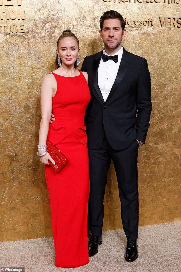 Another DVP girl: There was also Emily Blunt, who played Meryl's annoying assistant;  seen with husband John Krasinski