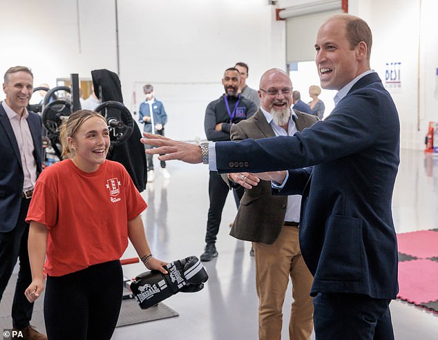 Prince William said Jess was 'impressive' when he met her at the charity center in Swindon