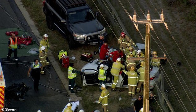 The horrific crash left Jaziah Thomas, 24, and brothers Kody and William Bell, aged 24 and 21, dead immediately after the Audi they were riding in collided head-on with a Kia Stinger