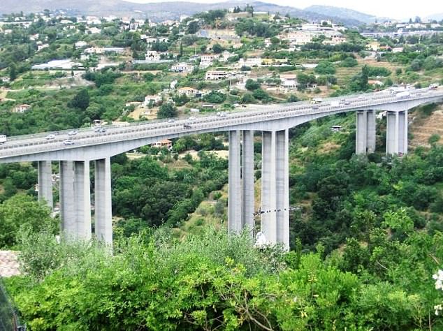 The Magnan Viaduct carries the A8 around the southern French city of Nice (file photo)