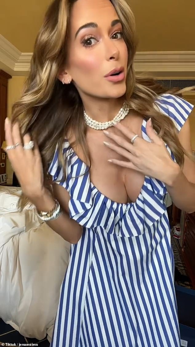 Jena Koepka also talked fans through their matching Team USA dresses on her TikTok page