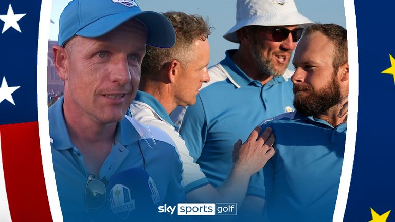 Luke Donald praised his team's performance on the first day of the Ryder Cup as they recorded five match wins in foursomes and fourballs.