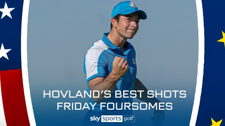 Viktor Hovland captured some stunning shots on his way to teaming up with Ludvig Aberg to a 4&3 victory over Max Homa and Brian Harman.