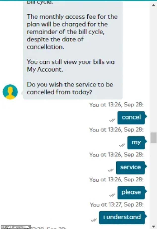 However, the Optus employee offered the customer several different plan options (pictured)