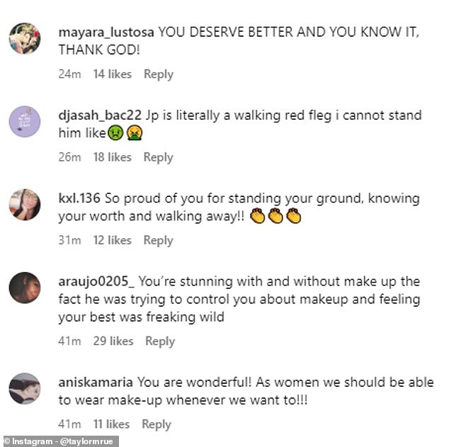 Outraged viewers quickly sided with Taylor and flooded her social media