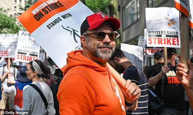 Jason Sudeikis joined the picketers in New York City as the double strike of Hollywood actors and writers hit the streets of the Big Apple earlier this year