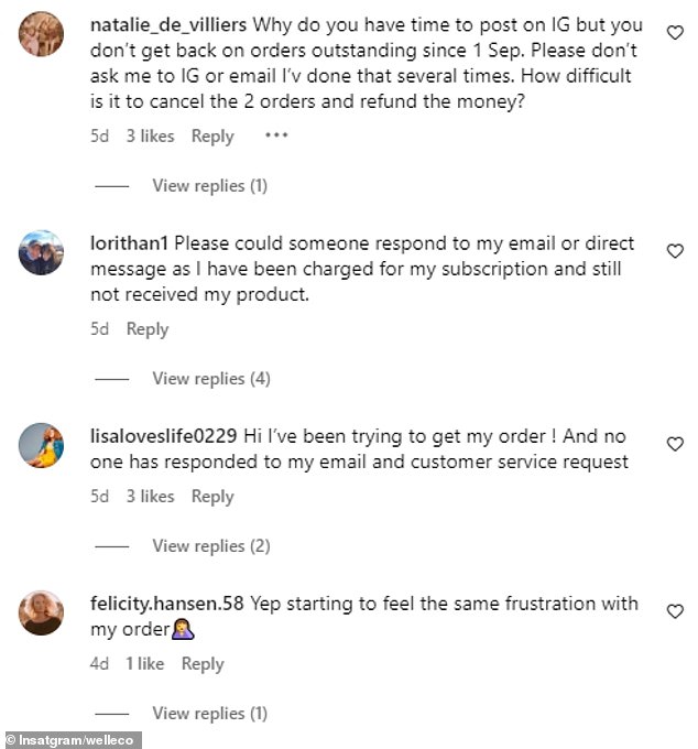 Some flocked to the comments, claiming they had not yet received orders they ordered up to a month ago and were being ignored by customer service