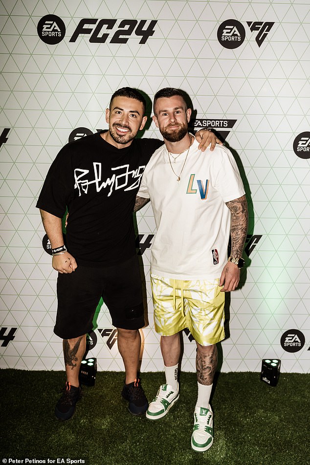 The two were spotted sharing breezy kicks at the Watersedge launch of EA Sports FC 24 at Sydney's Campbell's Stores on Wednesday