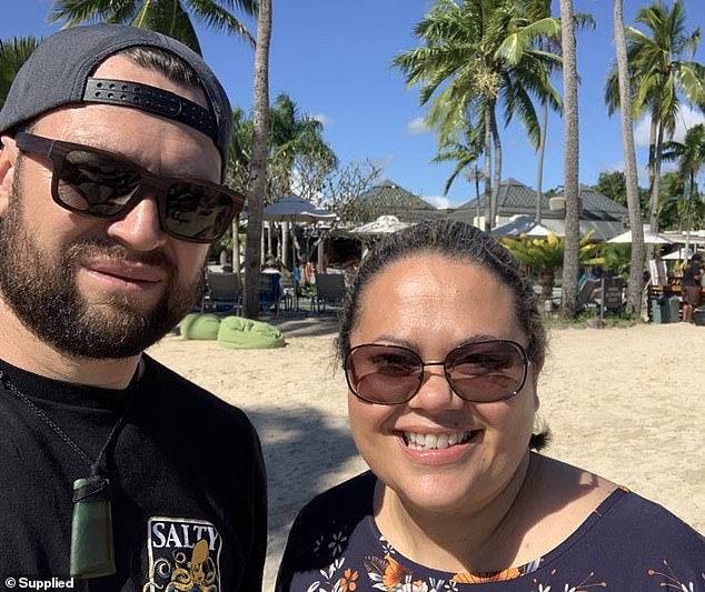 Mr Eketone (pictured with his wife Susan) spent four weeks in Auckland undergoing brain rehabilitation after being brought back from Fiji.