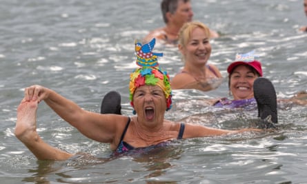 The Bluetits of Leigh on Sea are celebrating the group's first anniversary with an outdoor pool on Chalkwell beach.