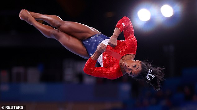 Simone pulled out of the Tokyo Olympics (pictured) saying she was 'a bit bothered'