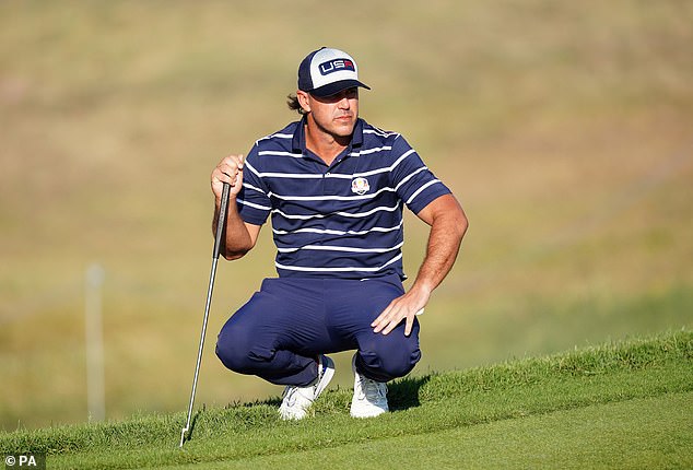 Brooks Koepka struggled to match his American PGA title-winning form on day one of the Ryder Cup