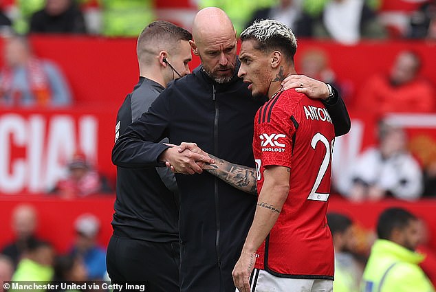 Manager Erik ten Hag said he hoped Antony's return would not be a distraction for United