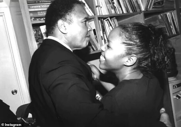 Ms Chapman met several celebrities through her work, including Muhammad Ali (pictured left)