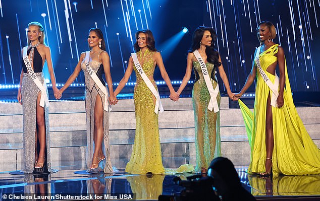 Savannah Gankiewicz of Hawaii (pictured next to Miss Utah) placed first at the Grand Sierra Resort in Nevada