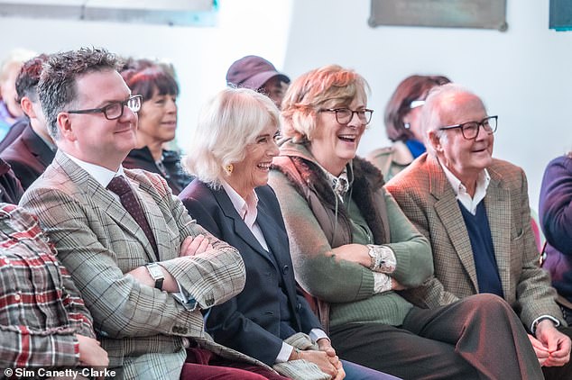 Her Majesty also attended one of the festival's sold-out events held earlier today, ¿The Allure of Comfort food to soothe and satisfy.  Grace Dent and Rick Stein in conversation with Tom Parker Bowles.