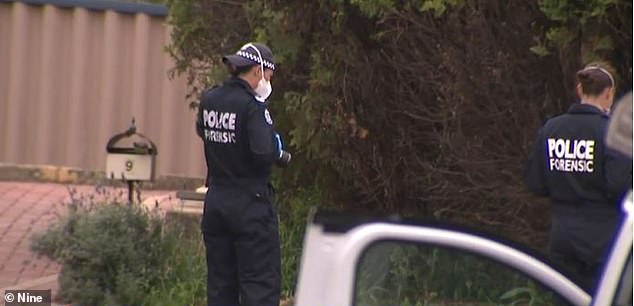 Forensic police searched a Joondalup unit complex north of Perth on Friday after a man was allegedly stabbed to death by his partner