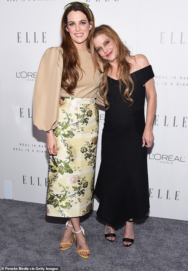 Like mother, like daughter: the statuesque film and television star said life was 'chaos' after the untimely death of her mother Lisa Marie Presley