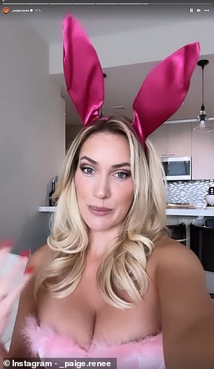 She also wore bunny ears for one of the outfits