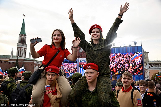 Yesterday, hundreds of supporters gathered at a festive concert on Moscow's Red Square, although Putin was not present.