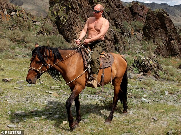 Putin introduced himself while riding a horse in the South Siberian region of Tuva, Russia, on August 3, 2009