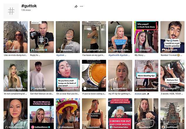 The hashtag #guttok has been viewed more than 1.1 billion times on TikTok