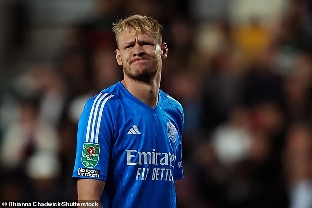 Aaron Ramsdale is now Arsenal's number two goalkeeper after playing against Brentford in the Carabao Cup on Wednesday night, according to Mail Sport's Ian Ladyman