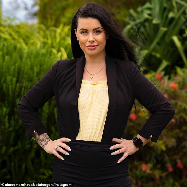 Real estate agent Aimee Therese Marsh (pictured), who was fired last month for mocking struggling tenants, has found a new job