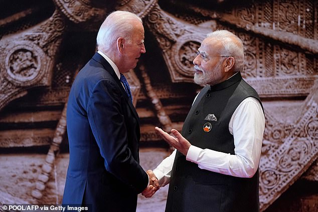 President Joe Biden greeted Indian Prime Minister Narendra Modi at the start of the G20 meetings on Friday.  Leaders will announce a new rail and shipping corridor that would include India, Saudi Arabia, the United Arab Emirates and other countries