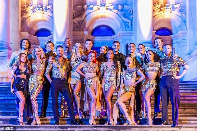 Together: The professional dancer recently joined them for a photo shoot after filming one of their pre-recorded dances when she saw them for the first time since starting her treatment