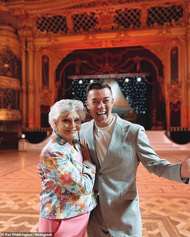 'Happy Bunny': Angela, who hosted the original version of Come Dancing, teams up with professional dancer Kai Widdingtron and says she already 'loves him'