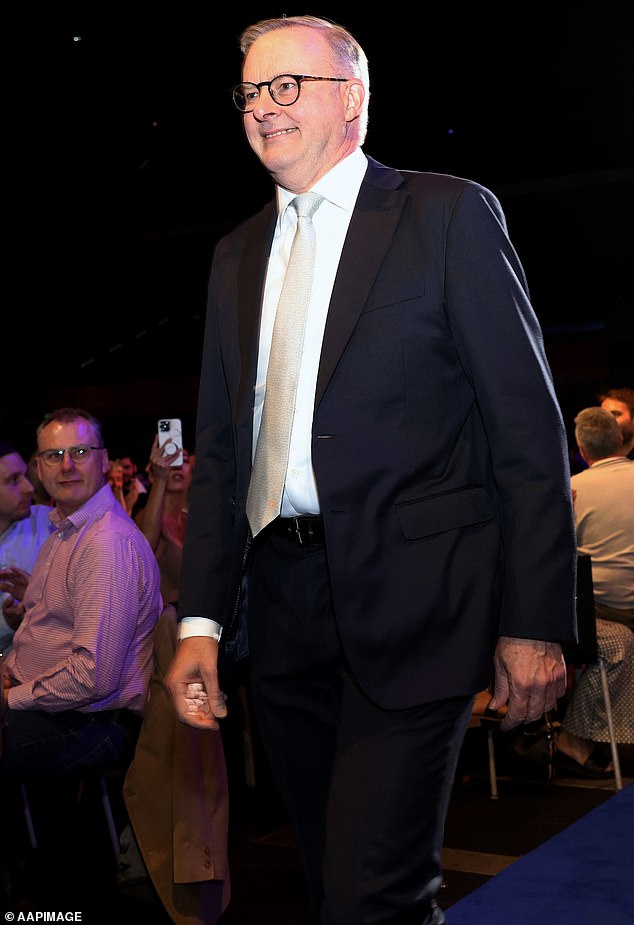 Prime Minister Anthony Albanese has set the tone for the AFL Grand Final after a tongue-in-cheek joke about Collingwood supporters (pictured, at the Grand Final Breakfast)