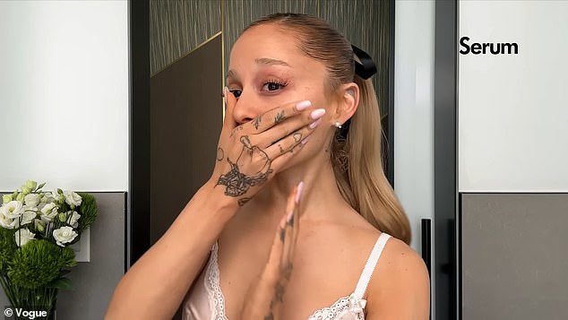 That is bad!  Ariana Grande showed off her new Glinda The Good Witch tattoo in a video made for Vogue