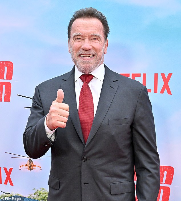 Honored: Arnold Schwarzenegger, 76, celebrated the 40th anniversary of his US citizenship by sharing photos of his trip from Austria to the US on Instagram