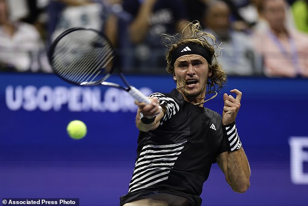Alexander Zverev (pictured) reacted so furiously to a spectator who shouted 'Deutschland uber alles' during his match at the US Open this week