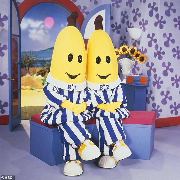 It turns out that the Australian children's show Bananas in Pajamas (pictured in the 1990s) was inspired by Carey Blyton's 1967 song about bananas in pajamas that played on Play School.