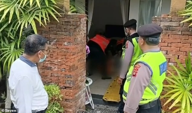 Police visited a villa in Bali on Monday where a man was found dead on the floor