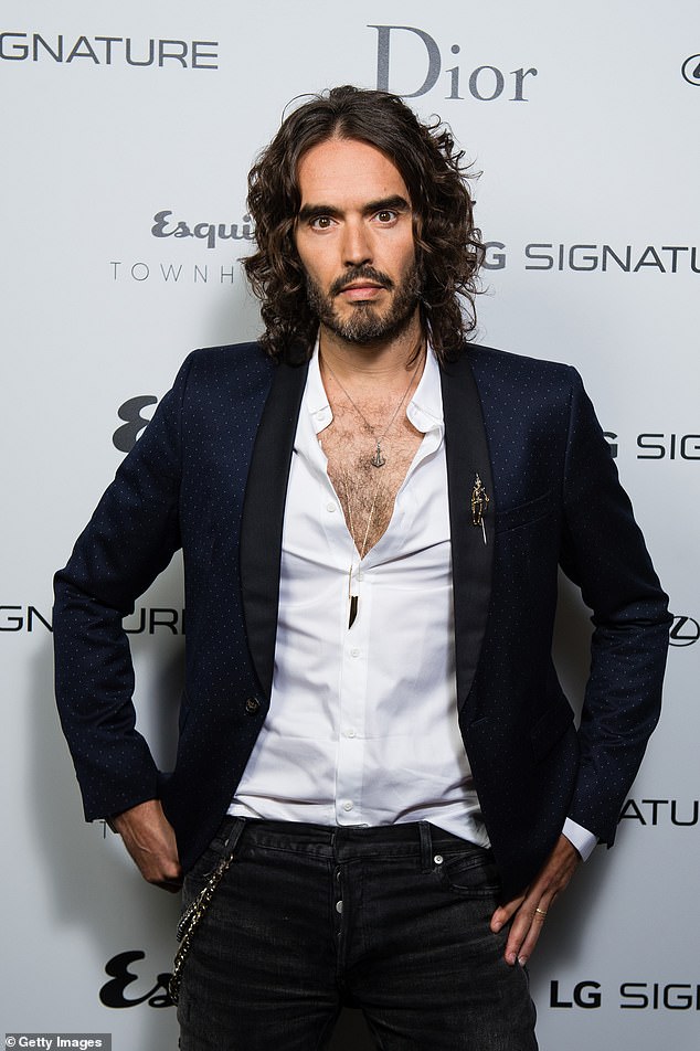 An Australian media personality has spoken out about her experiences with comedian Russell Brand (pictured), claiming he was 'overtly sexual' when she interviewed him many years ago