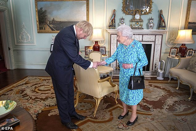 It's strange how often I think of the Queen, even though it's been a year since she died, writes BORIS JOHNSON.  It's not that our late monarch has proved irreplaceable.  On the contrary, the new king is doing an excellent job.  Above: Mr Johnson is welcomed by the Queen at an audience in 2019