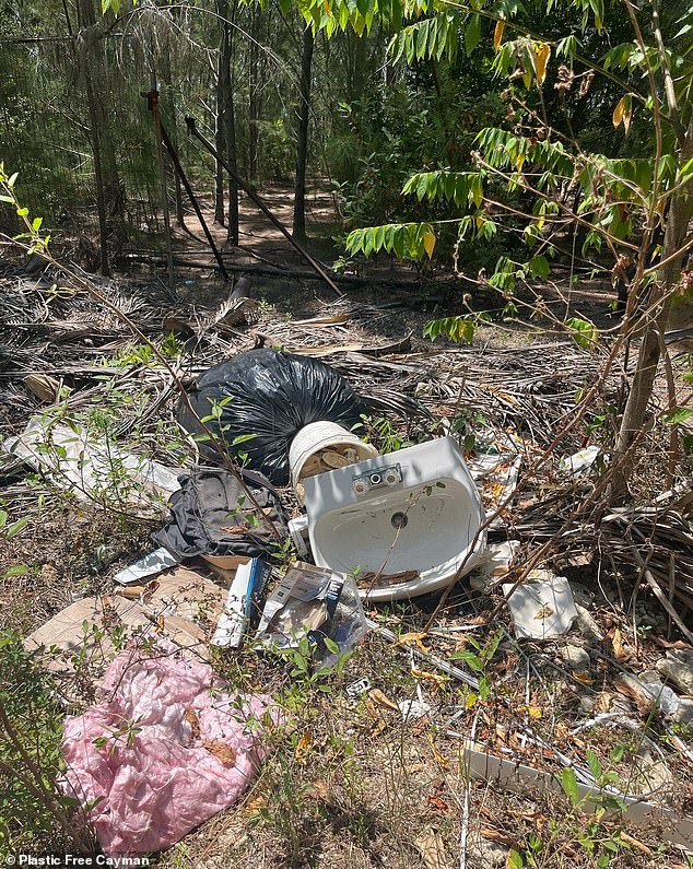 Plastic litter is a widespread problem on Grand Cayman.  Islanders noted that they often saw shoe parts washed up on the beach