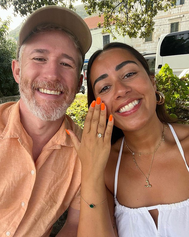 The couple Laila Zaidi and Adam Gillen from Benidorm are engaged.