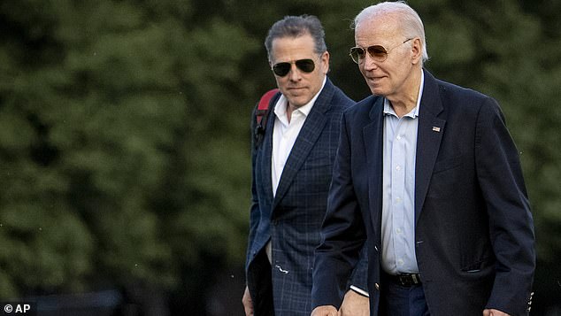 Hunter with President Joe Biden in June 2023 – aides worry his son's legal troubles could distract the president