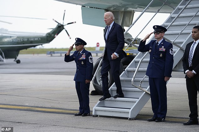 The president traveled from the White House to New York via Air Force One on Sunday evening, causing a major traffic jam as his motorcade made its way from JFK to downtown.